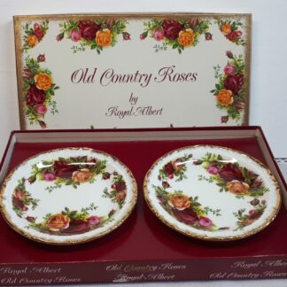 Royal Albert - Old Country Rose, Kadoset / 2 petit four bordjes in geschenk verpakking